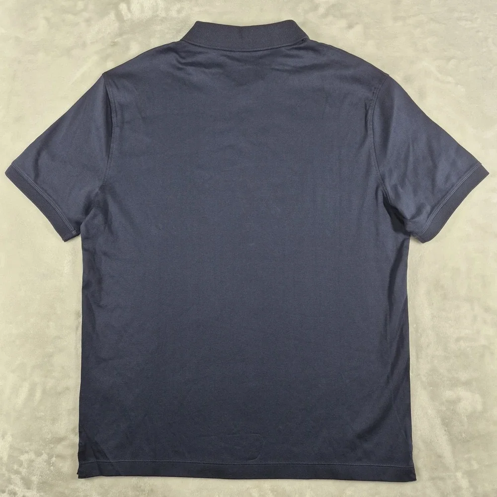Banana Republic Luxe Touch Polo Shirt Men's Medium Blue Performance Golf NWT